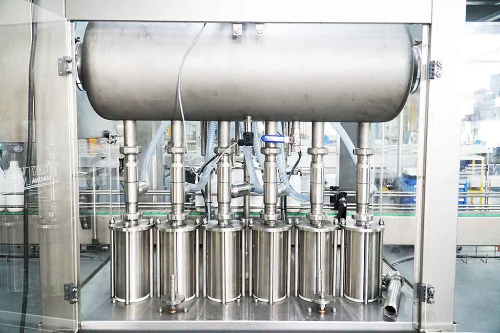 Bottle filling capping machine - jar filling and screwing labeling machine